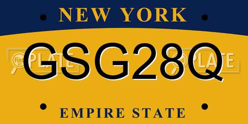 GSG28Q New York License Plate