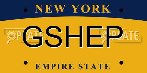 GSHEP New York License Plate