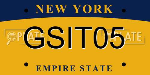 GSIT05 New York License Plate