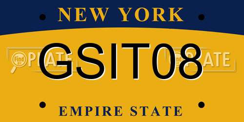GSIT08 New York License Plate