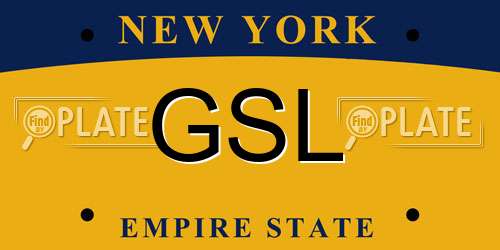 GSL New York License Plate