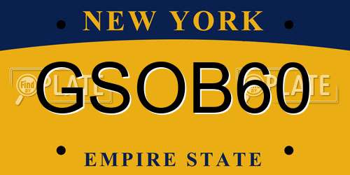 GSOB60 New York License Plate