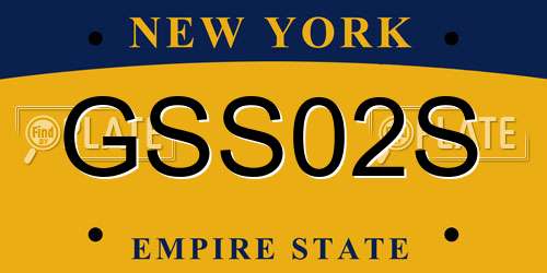 GSS02S New York License Plate