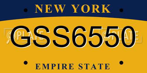 GSS6550 New York License Plate