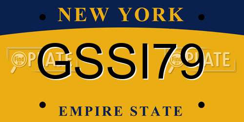 GSSI79 New York License Plate