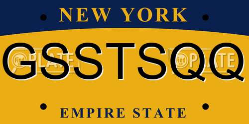 GSSTSQQ New York License Plate