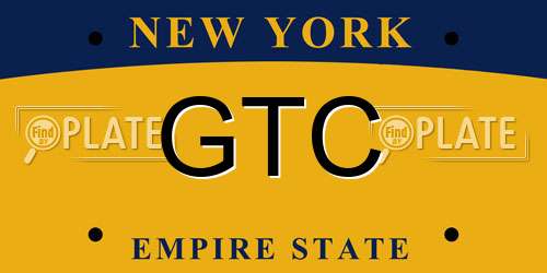 GTC New York License Plate