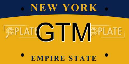 GTM New York License Plate