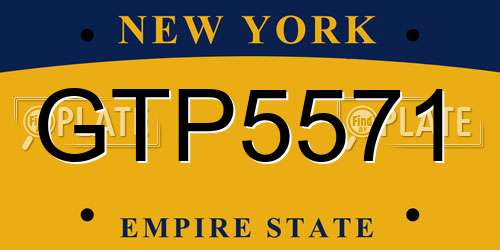 GTP5571 New York License Plate