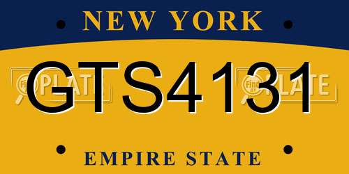 GTS4131 New York License Plate