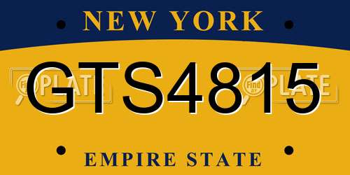 GTS4815 New York License Plate