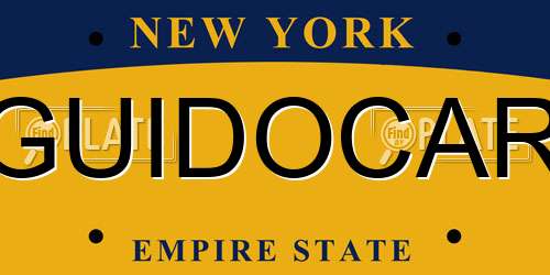 GUIDOCAR New York License Plate
