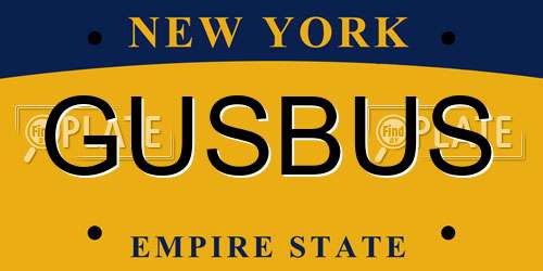 GUSBUS New York License Plate