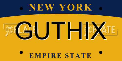 GUTHIX New York License Plate
