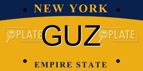 GUZ New York License Plate