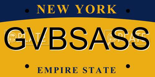 GVBSASS New York License Plate