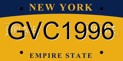 GVC1996 New York License Plate