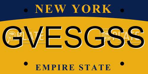 GVESGSS New York License Plate
