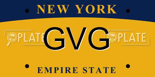 GVG New York License Plate