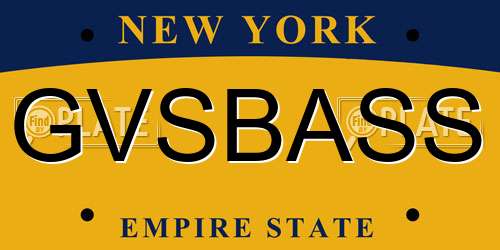 GVSBASS New York License Plate