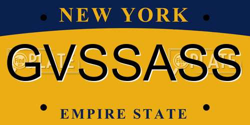 GVSSASS New York License Plate