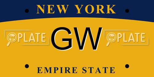 GW New York License Plate