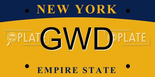 GWD New York License Plate