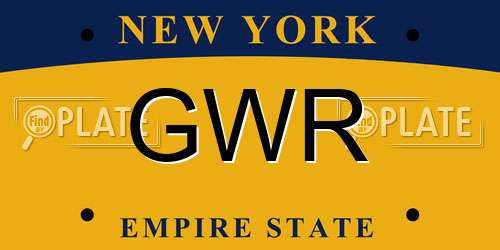 GWR New York License Plate