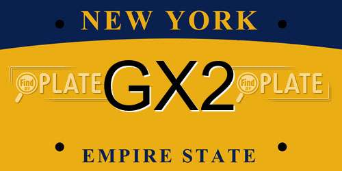GX2 New York License Plate