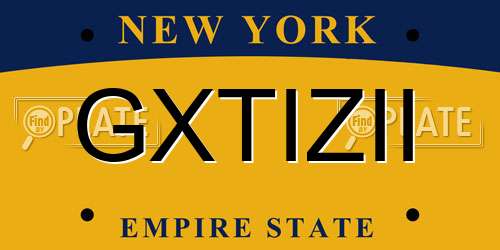 GXTIZII New York License Plate