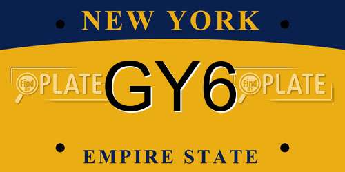 GY6 New York License Plate