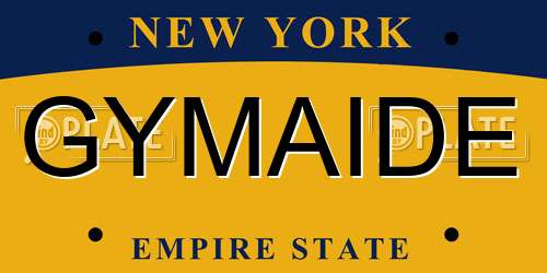 GYMAIDE New York License Plate