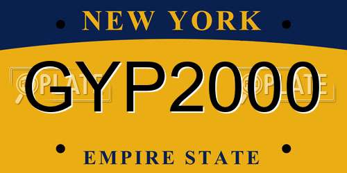 GYP2000 New York License Plate