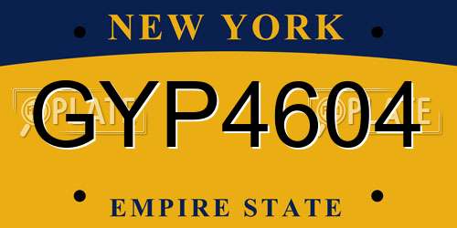 GYP4604 New York License Plate