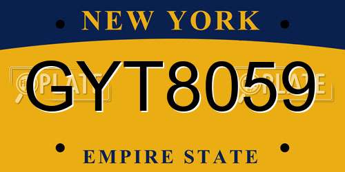 GYT8059 New York License Plate