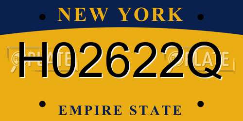 H02622Q New York License Plate