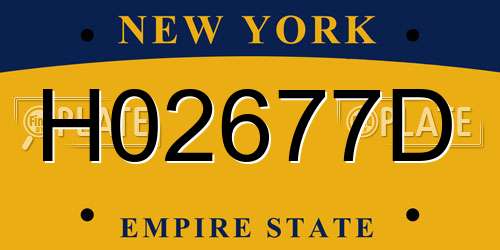 H02677D New York License Plate