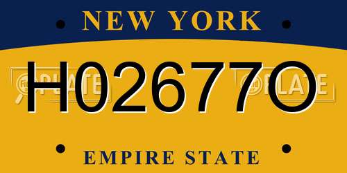 H02677O New York License Plate