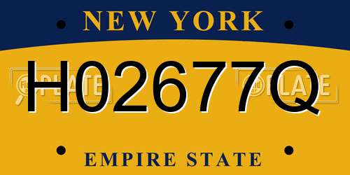 H02677Q New York License Plate