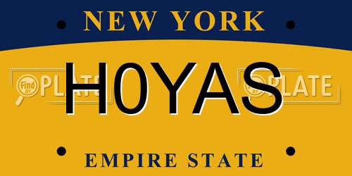 H0YAS New York License Plate