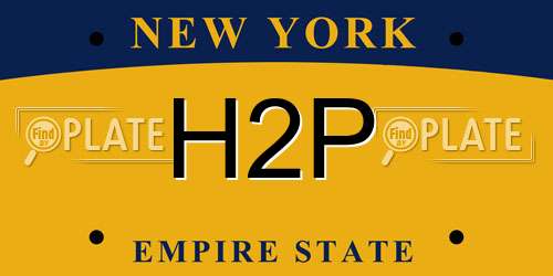 H2P New York License Plate