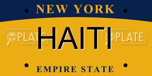 HAITI New York License Plate