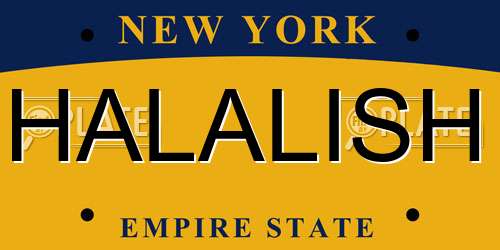 HALALISH New York License Plate