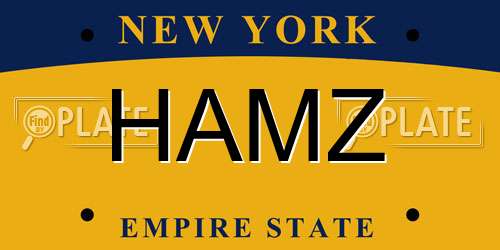 HAMZ New York License Plate