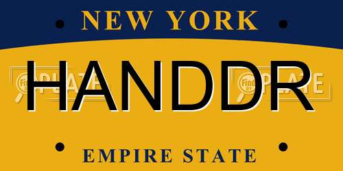 HANDDR New York License Plate