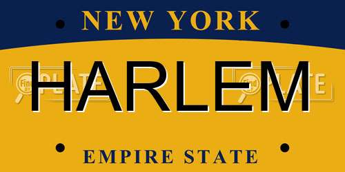 HARLEM New York License Plate