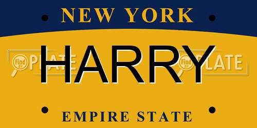 HARRY New York License Plate