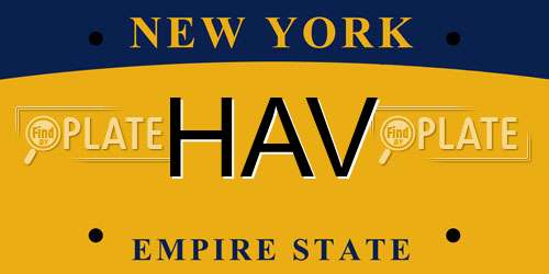 HAV New York License Plate