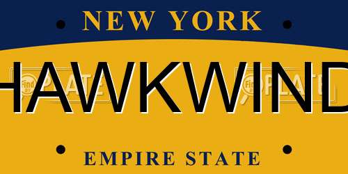 HAWKWIND New York License Plate