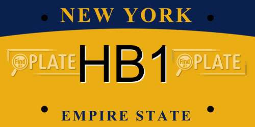 HB1 New York License Plate